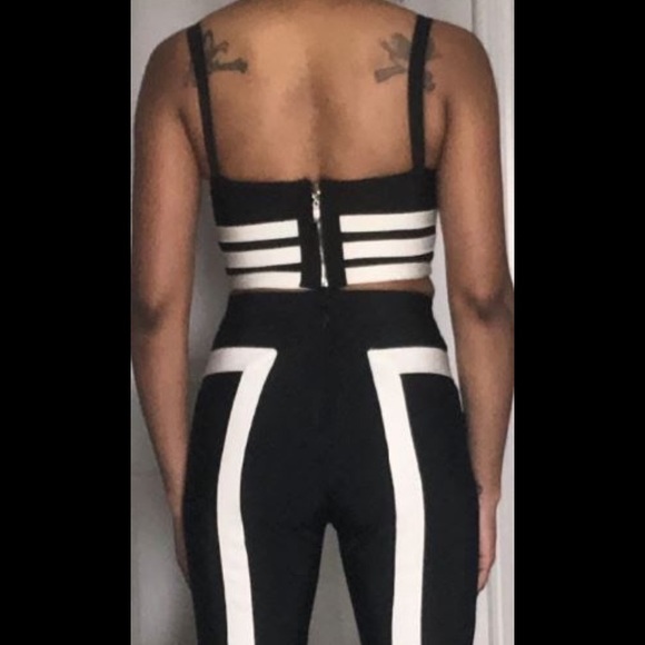 Black and white 2 piece night out fit - Picture 2 of 3